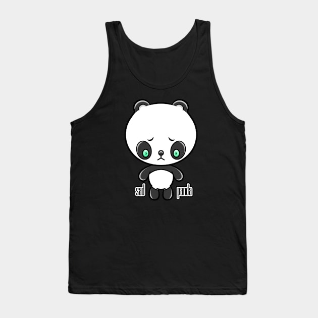 Sad Panda Tank Top by RD Doodles